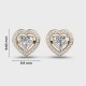 1 Carat Heart and Halo Studs